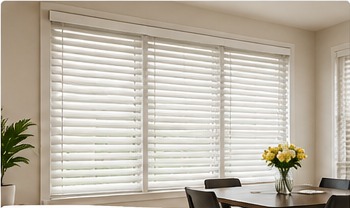 Faux wood blinds